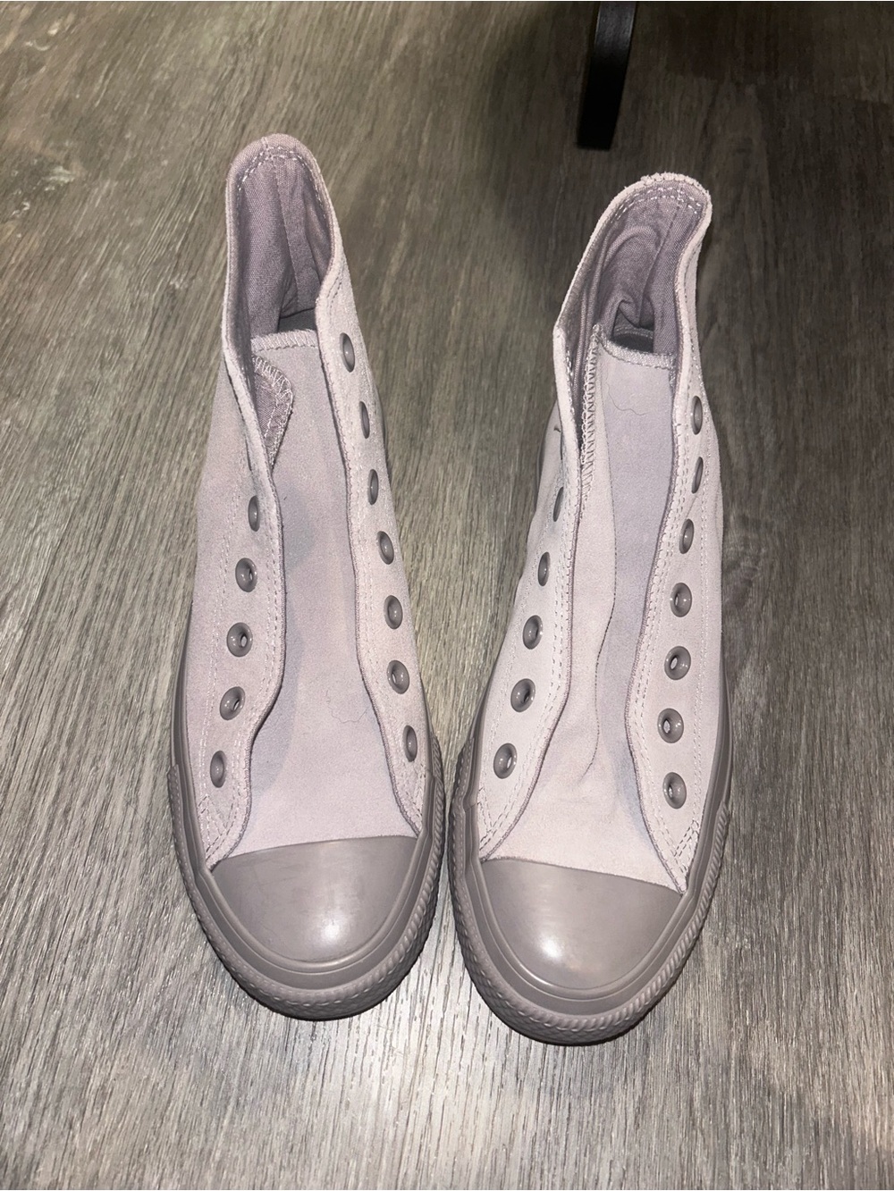 Converse Slip-On Canvas Sneakers - Light grey NO LACES ! You can pick laces
